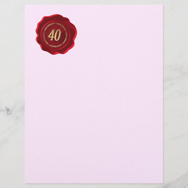 40th anniversary red wax seal (Front)