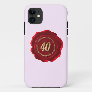 40th anniversary red wax seal iPhone 11 case