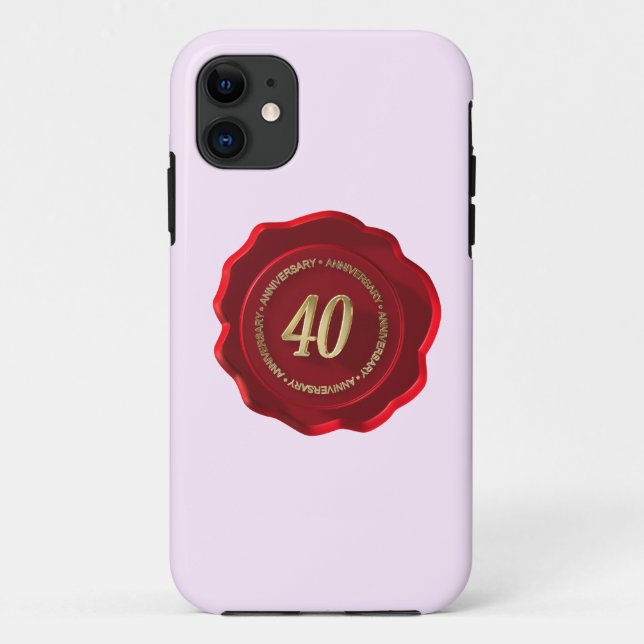 40th anniversary red wax seal Case-Mate iPhone case (Back)