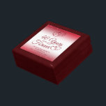 40th Anniversary Ruby Hearts 40 YEARS INTO FOREVER Gift Box<br><div class="desc">Celebrate a 40th wedding anniversary with these ruby red and white editable personalised gift box featuring an elegant calligraphy script typography design of 40 YEARS INTO FOREVER accented with interlocking linked hearts and confetti against a faux brushed metallic ruby background and personalised with the couple's names and dates. The design...</div>