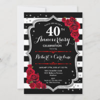 40th Anniversary - Ruby Red Silver Black White