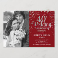 40th Anniversary - Ruby Red Silver Photo