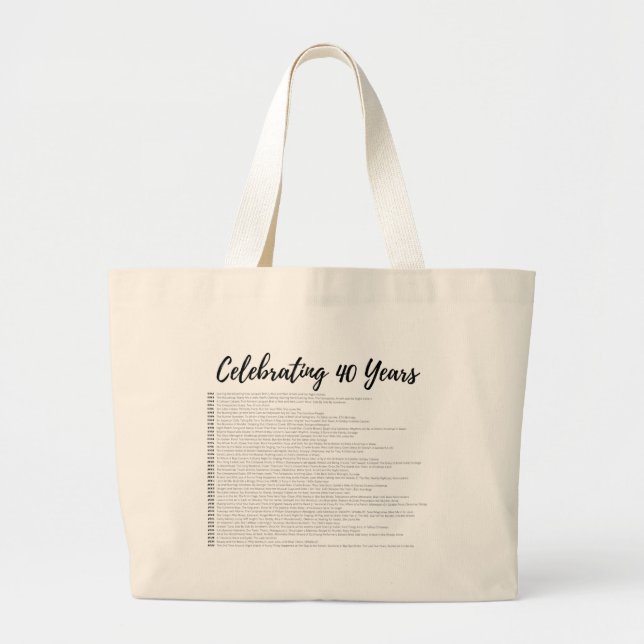 40th Anniversary Show Title Tote Bag (Front)