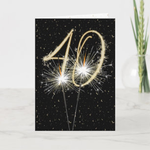 40th anniversary sparklers card