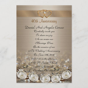 40th Anniversary vow renewal Invitation