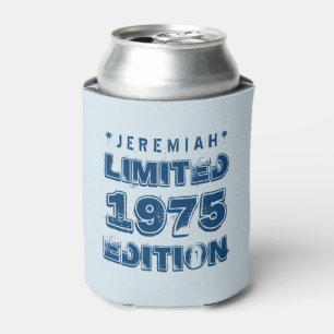 40th Birthday 1975 Limited Edition Custom E27 BLUE Can Cooler