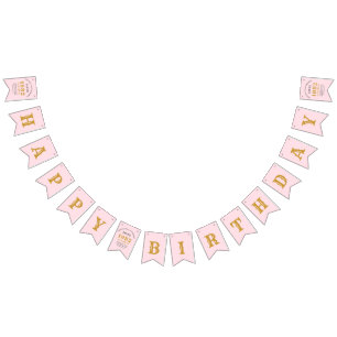 40th Birthday 1982 Pink Gold Name Chic Bunting