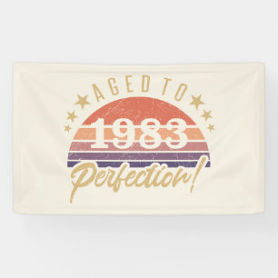 40th Birthday 1983 Aged To Perfection Banner