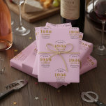 40th Birthday 1986 Add Name Pink Grey Wrapping Paper Sheet<br><div class="desc">Celebrate a milestone birthday with our elegant and customisable pink 40th birthday wrapping paper! Featuring a chic and sophisticated design, this personalised gift wrap is the perfect way to make a present feel extra special. The delicate pattern of "1986" and "NAME" is repeated across a soft pink background, creating a...</div>