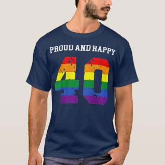 40th Birthday 40 BDay Birthdaygift Lesbian Gay Bi  T-Shirt