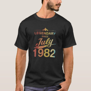 40Th Birthday 40 Year Old Born In July 1982 Vintag T-Shirt