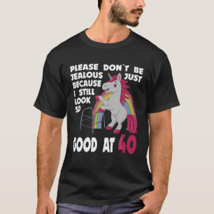 40th birthday 40 years 40 year old unicorn walker T-Shirt