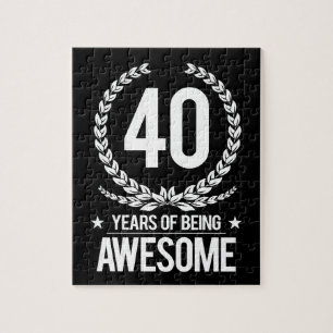 40th Birthday (40 Years Of Being Awesome) Jigsaw Puzzle