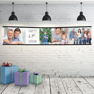 40th Birthday 4 Photo Strip Personalised Banner