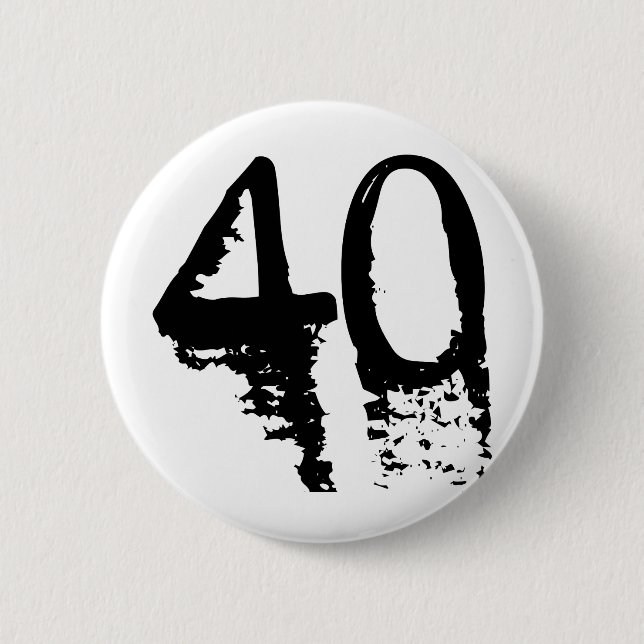 40th Birthday 6 Cm Round Badge (Front)
