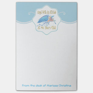 40th Birthday Angel With An Attitude Post-it Notes