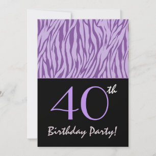 40th Birthday Animal Print Personalised Template