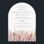 40th Birthday August Birth Month Flower Gladiolus Invitation<br><div class="desc">Perfect invitation for an August birthday party. Pink gladiolus is the birth flower for that month. It forms a pretty watercolor bottom border on this arched shape invitation</div>