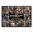 40th Birthday Black Gold 100 Photo Collage