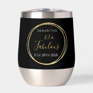 40th Birthday Black Gold Personalised Party Favour