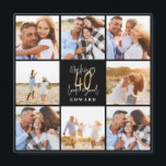 40th Birthday black gold photo collage<br><div class="desc">Celebrate your 40th birthday in style with these black and gold effect 40th birthday design. A modern design with script text and bold graphics. Change the color to customize. Part of a collection.</div>