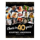 40th Birthday Black Gold Photo Party