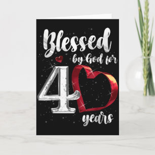 40th Birthday Blessed By God For 40 Years Birthday Card