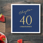 40th Birthday Blue Gold Chapter 40 Napkin<br><div class="desc">Make your loved one's 40th birthday celebration elegant and memorable with our stunning Blue Gold Napkins from Zazzle. Discover how these customisable napkins can elevate your event and create unforgettable moments in our exclusive article.</div>