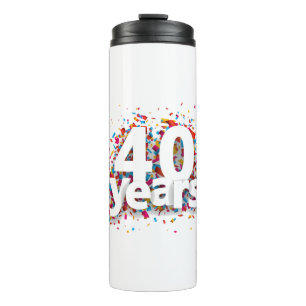 40th Birthday Born 1980 Limited Edition Gifts 40th Thermal Tumbler