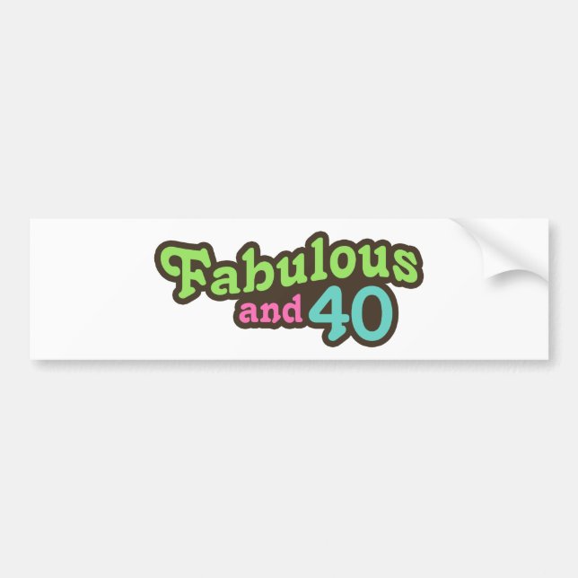 40th Birthday Bumper Sticker (Front)