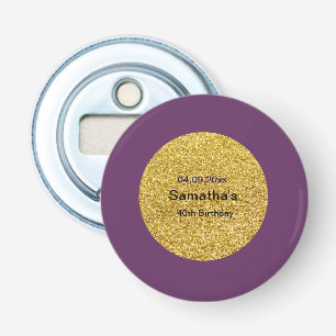 40th birthday Button Bottle Opener