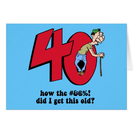 40th birthday card