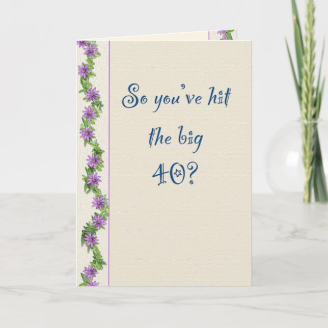 40th Birthday Card (Front)