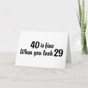 40th Birthday Card