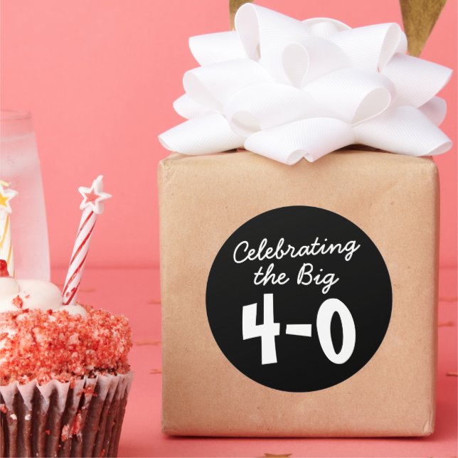 40th Birthday Celebrating the Big 4-0 Stickers (Party)