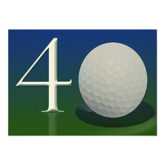 40th Birthday Celebration Invitation - golf