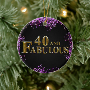 40th Birthday Ceramic Ornament