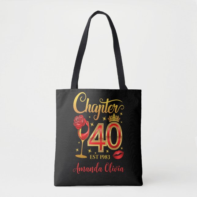 40th Birthday, chapter 40 lady’s, women’s  Tote Bag (Front)