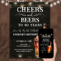 40th Birthday Cheers and Beers Bar Lights