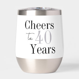40th Birthday Cheers Minimal Birthday Party Favor