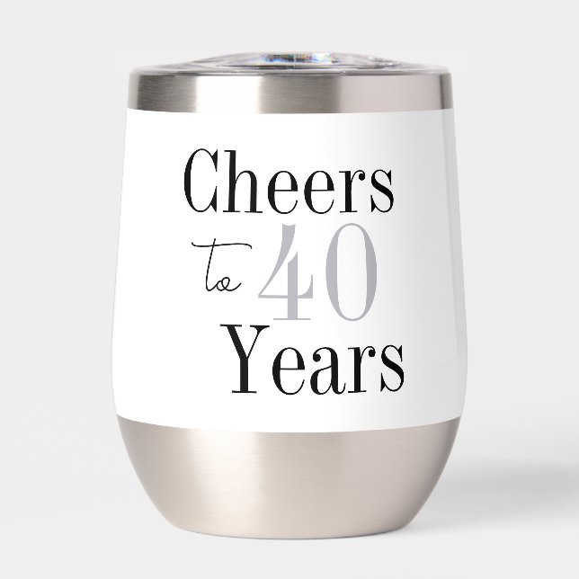 40th Birthday Cheers Minimal Birthday Party Favor (Front)
