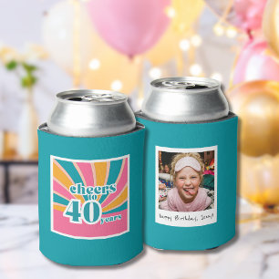 40th Birthday Cheers to 40 years Can Cooler