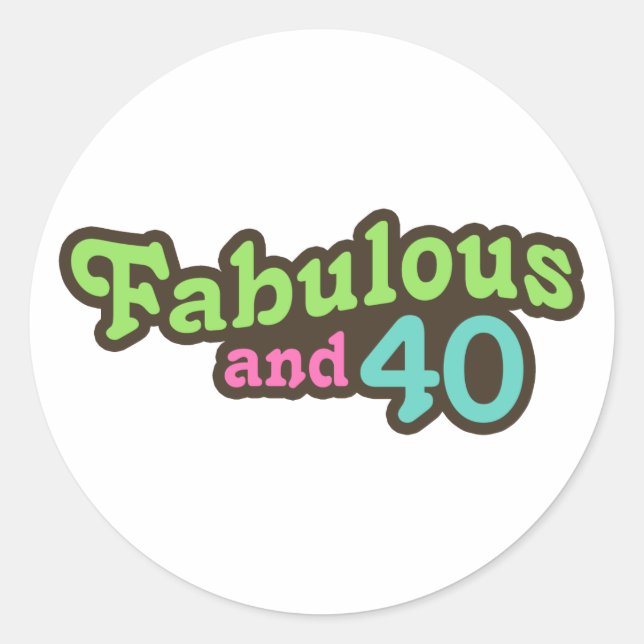 40th Birthday Classic Round Sticker (Front)