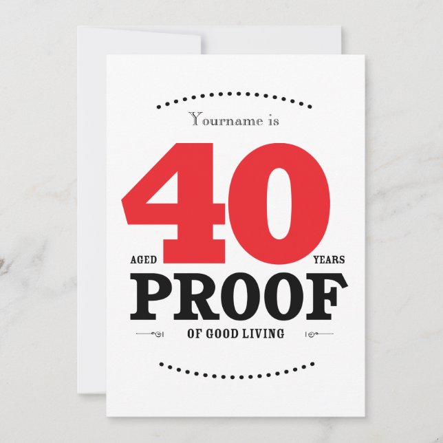 40th Birthday Cocktails & Cheers Invitation (Front)