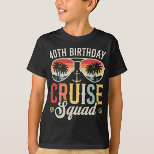 40TH Birthday Cruise Squad Family Matching Boy T-Shirt