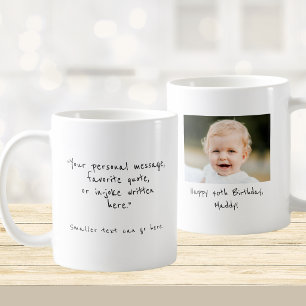 40th Birthday custom photo and message Coffee Mug