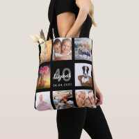 40th birthday custom photo collage woman black