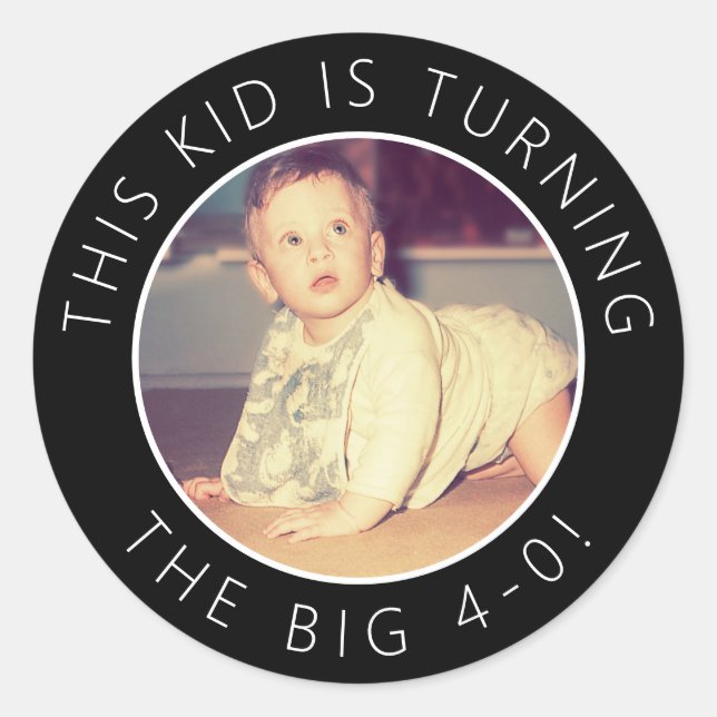 40th Birthday Custom Photo Stickers (Front)