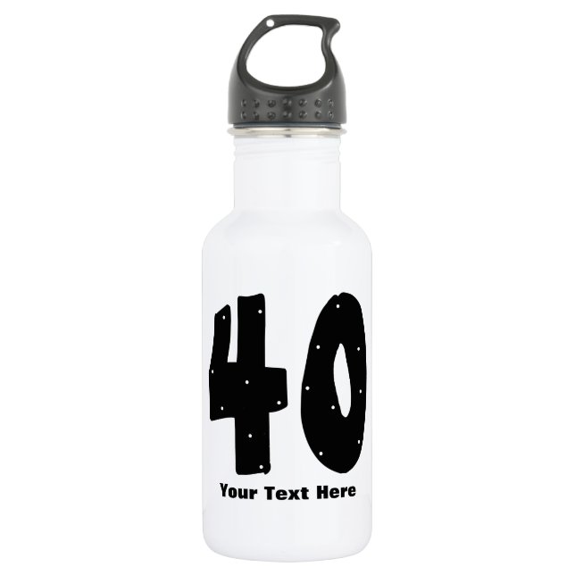 40th Birthday (customisable) 532 Ml Water Bottle (Front)