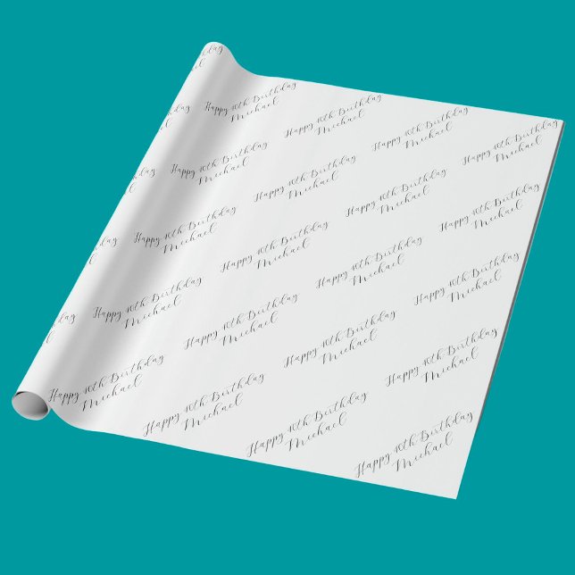 40th Birthday Customisable Gift Wrapping Paper (Creator Uploaded)
